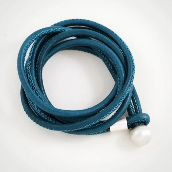 Nappalederarmband "petrol"