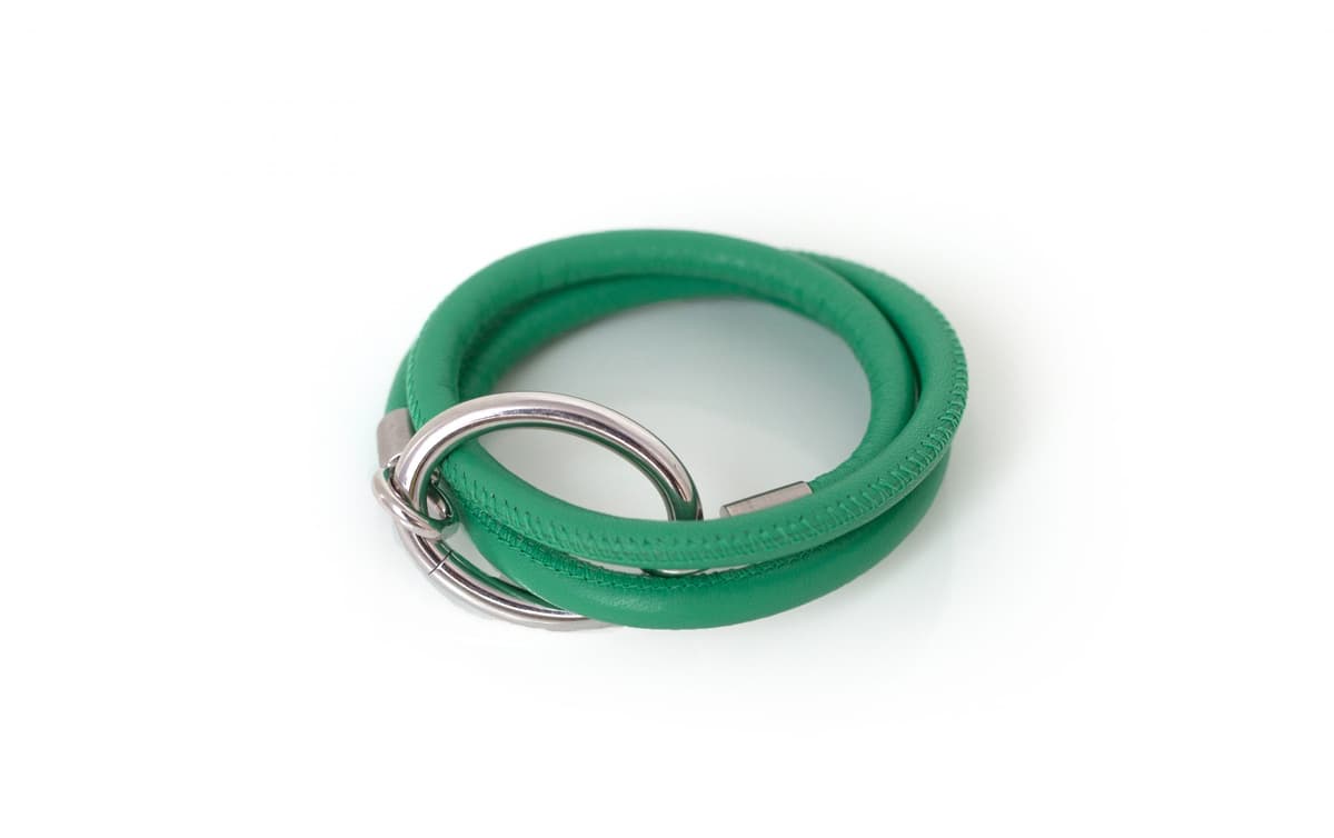 Nappalederarmband groß "Jade"